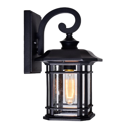 Cwi Lighting Blackburn 1 Light Outdoor Black Wall Lantern 0411W8-1-101